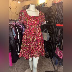 Sourpuss Leopard Cream Puff Dress